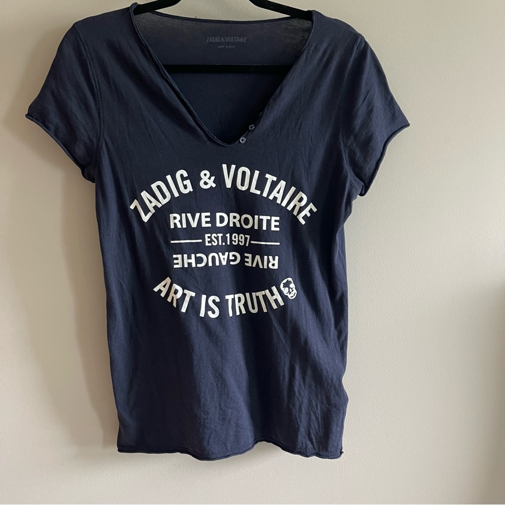 Zadig & Voltaire - navy blue t shirt
